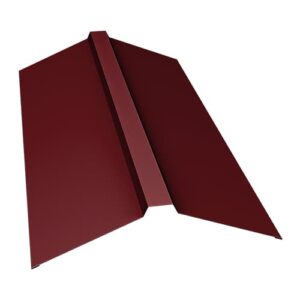 Конек фигурный для кровли 150 х 150 х 2000 0.5 RAL 3005 Красное вино Полиэстер