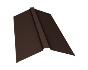 Конек фигурный для кровли 150 х 150 х 2000 0.5 RAL 8017 Коричневый шоколад Полиэстер