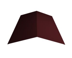 Конек плоский для кровли 190 х 190 х 2000 0.5 RAL 3005 Красное вино Полиэстер