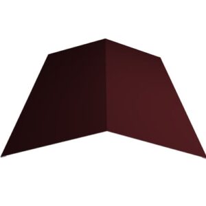 Конек плоский для кровли 190 х 190 х 2000 0.5 RAL 3005 Красное вино Полиэстер