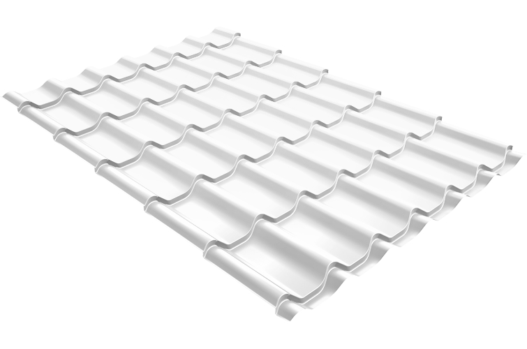 metallocherepitsa-klassik-0-5-satin-ral-9003-signalnyy-belyy-67056 Металлочерепица 0.5 RAL 9003 Белый Полиэстер — изображение 1