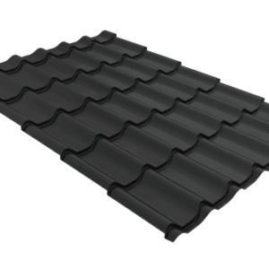 Металлочерепица Классик "Classic" v01 0,5 PurPro Matt 275 RAL 7016 серый Grand Line