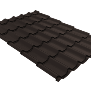 Металлочерепица Классик "Classic" v01 0,5 Rooftop Бархат RR 32 темно-коричневый